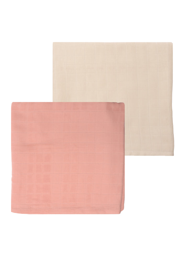 2er-Pack Premium-Musselintücher in apricot und beige