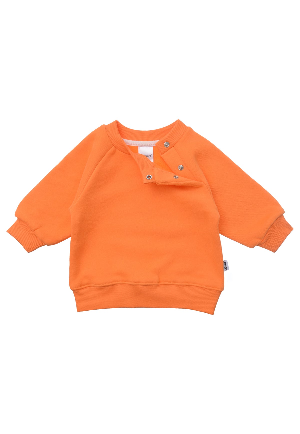 Sweatshirt in orange mit Print "Selflove Club" mit versteckten Druckknöpfen