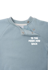 Sweatshirt Mini and Me Edition to the moon blau