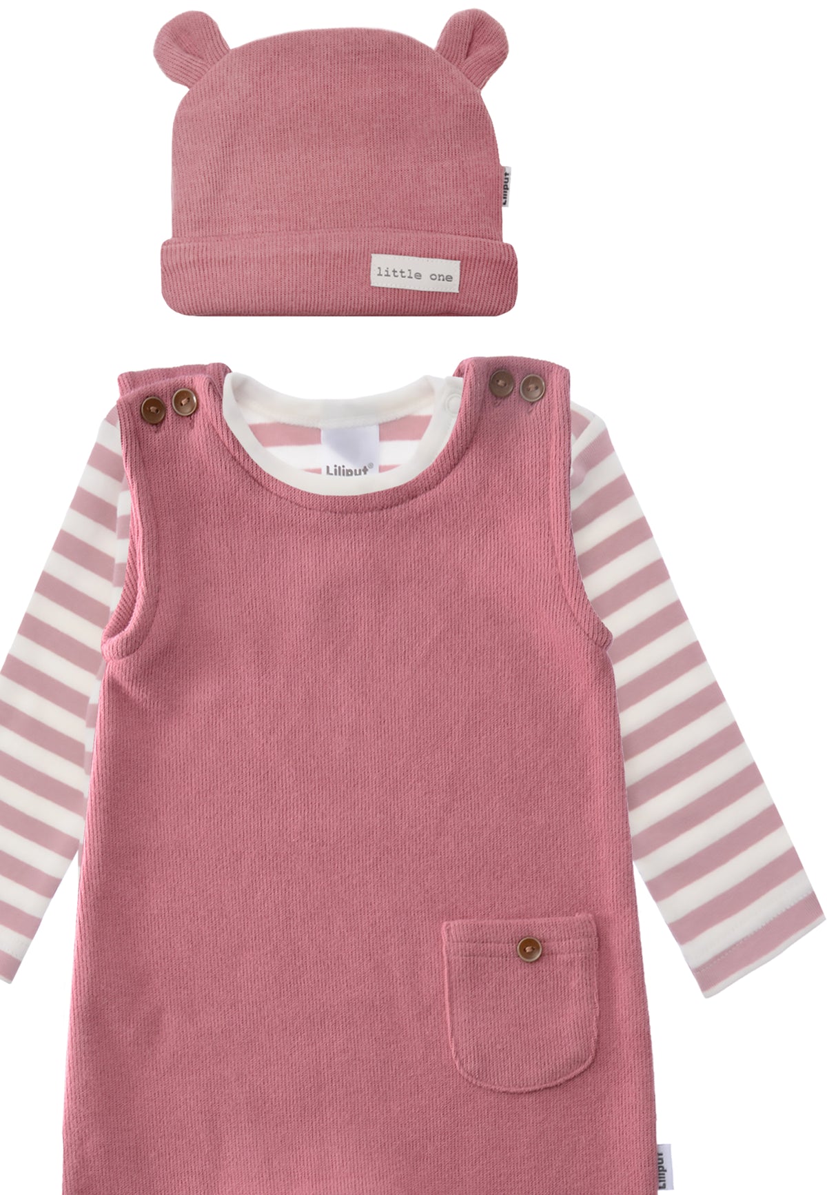 Ribstrick Set in rosenholz, 3-teilig