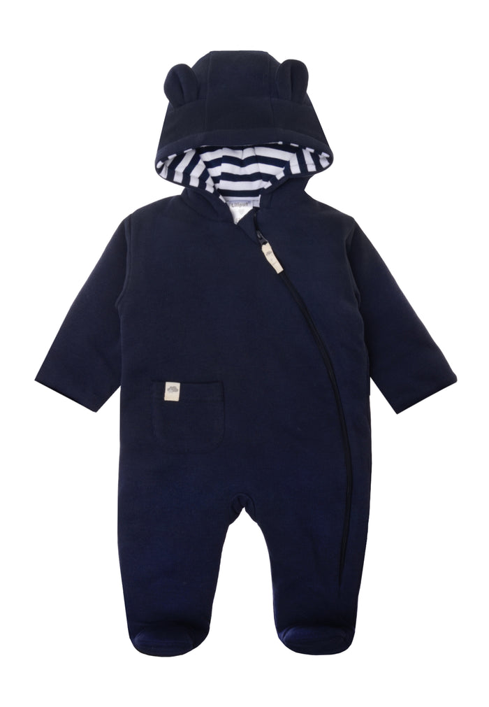 Wattierter Rib Overall in marine