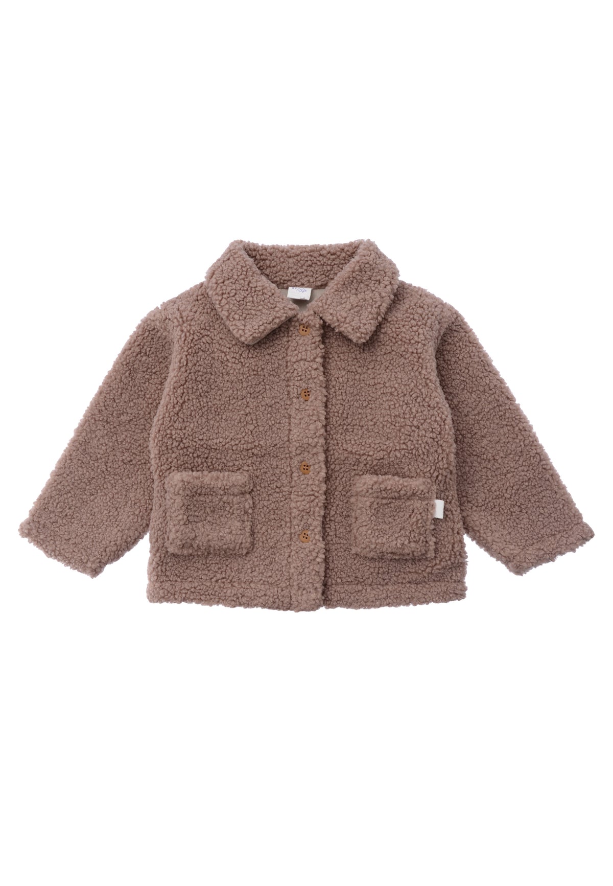 Bouclèfleece Jacke in altrosa.