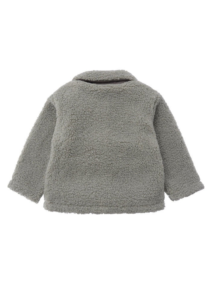 Rückseite der lässigen Bouclèfleece Jacke.