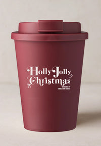 Coffee to go Cup rot "Holly Jolly"