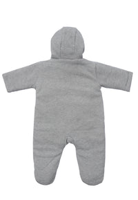 Wattierter Rib Overall in grau melange