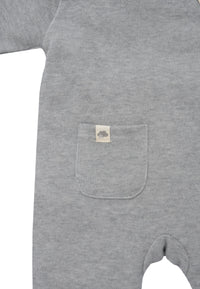 Wattierter Rib Overall in grau melange