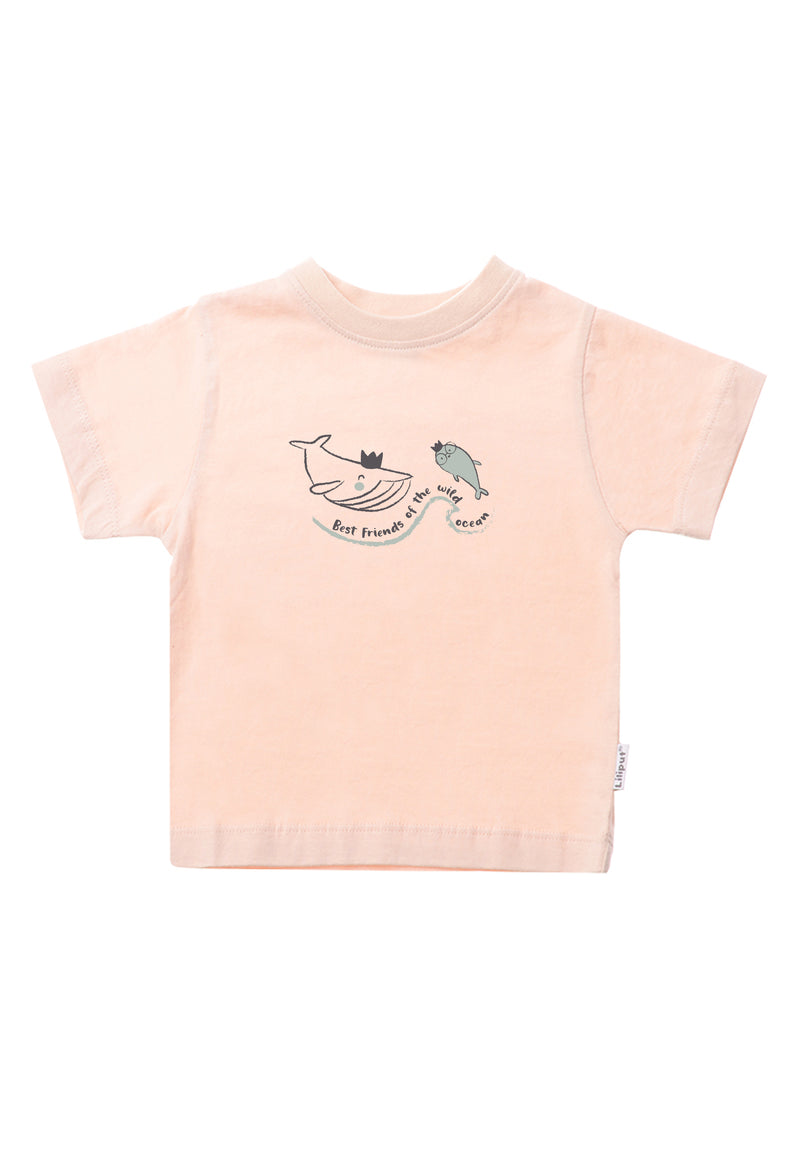 Kinder T-Shirts in Bio-Baumwolle apricot khaki Liliput und
