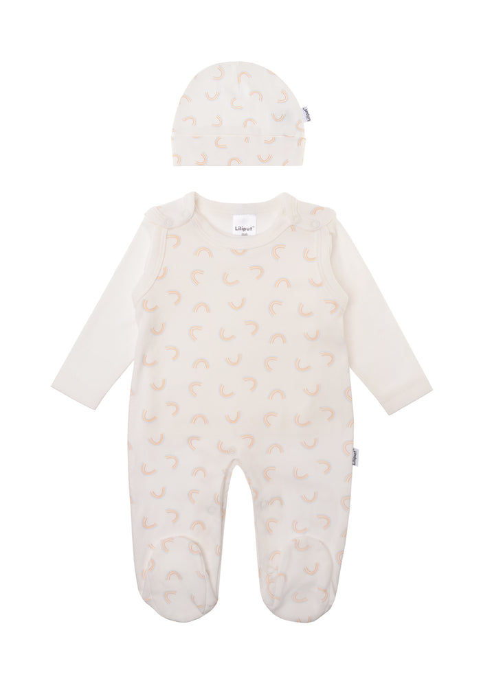 3 teiliges Babyset mit Regenbogenprint