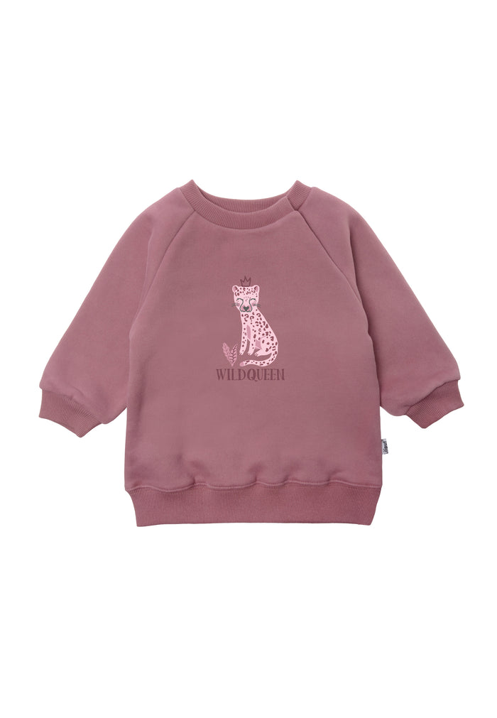 Sweatshirt in rosè mit Print "wildqueen".