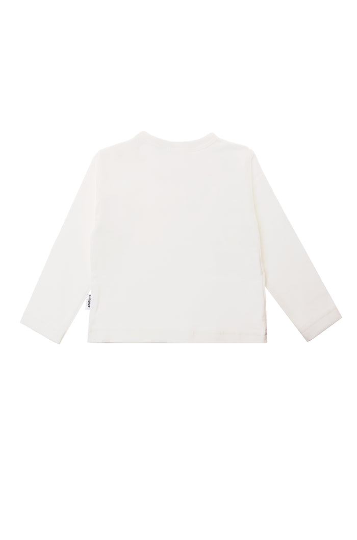 Rückseite des Langarmshirts in ecru.
