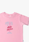 Kinder-T-Shirt aus Bio-Baumwolle in rosa mit Aloha