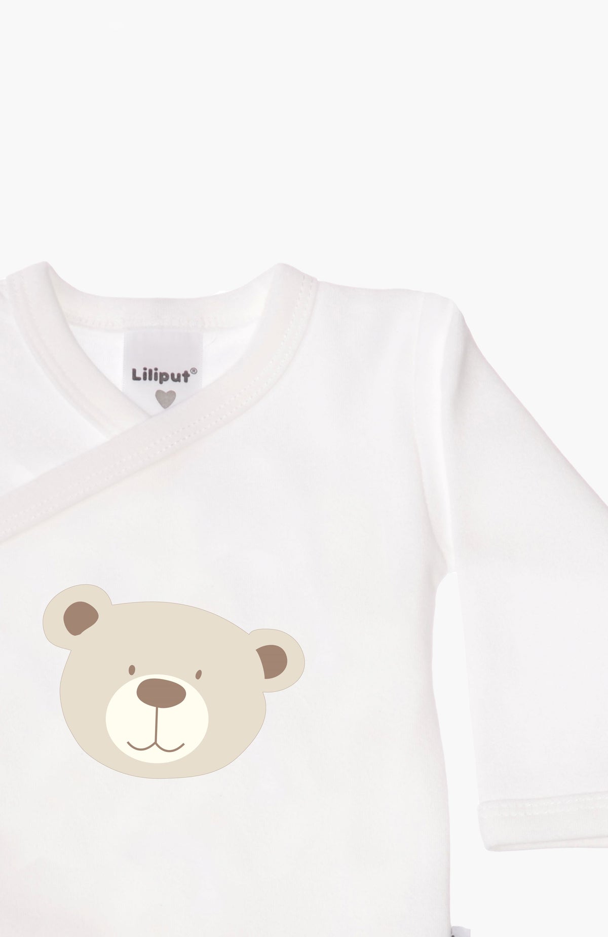 2er-Pack Langarm-Wickelbodys in gestreift und mit Teddy
