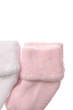 2er-Pack  Socken in rosa und weiß
