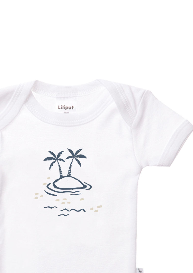 Liliput Baby Doppelpack Kurzarmbody hellblau gestreift Insel | T-Shirts