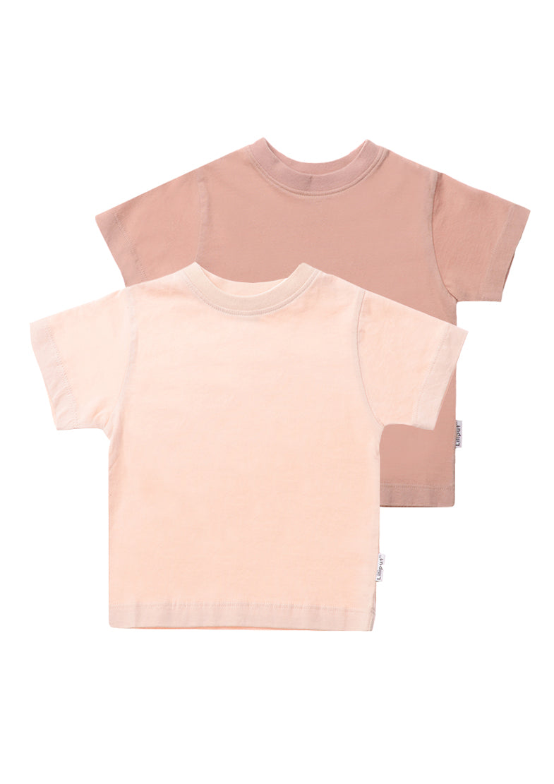 Kinder apricot Liliput und in Bio-Baumwolle rose T-Shirt