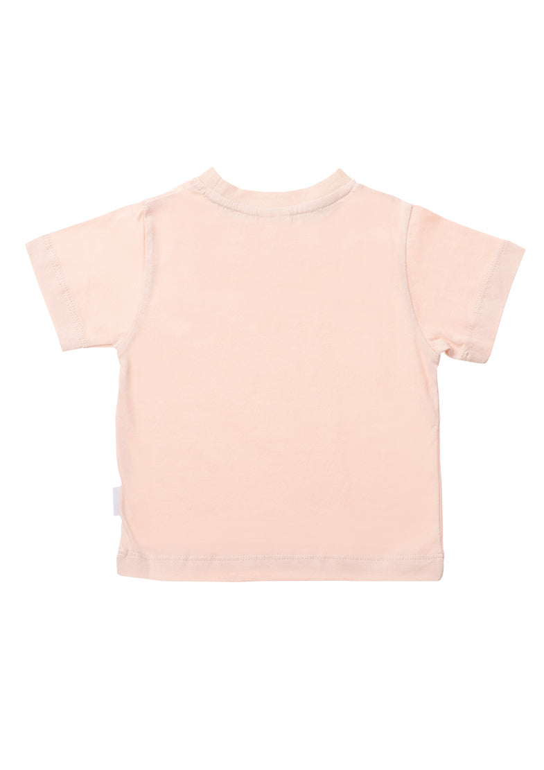 T-Shirt apricot Kinder Liliput Bio-Baumwolle rose und in
