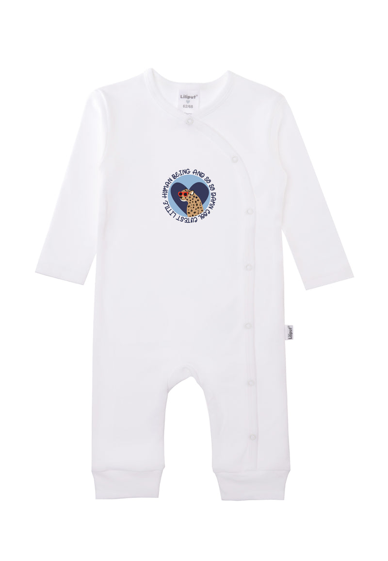 Print Liliput Overalls Baby aus hellblau/ 2er – Bio-Baumwolle Pack weiß mit