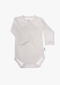 2er-Pack Langarm-Wickelbodys in gestreift und mit "Superbaby"