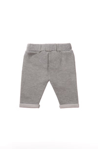 Rib-Strick-Set mit Hose in grau, 5-teilig