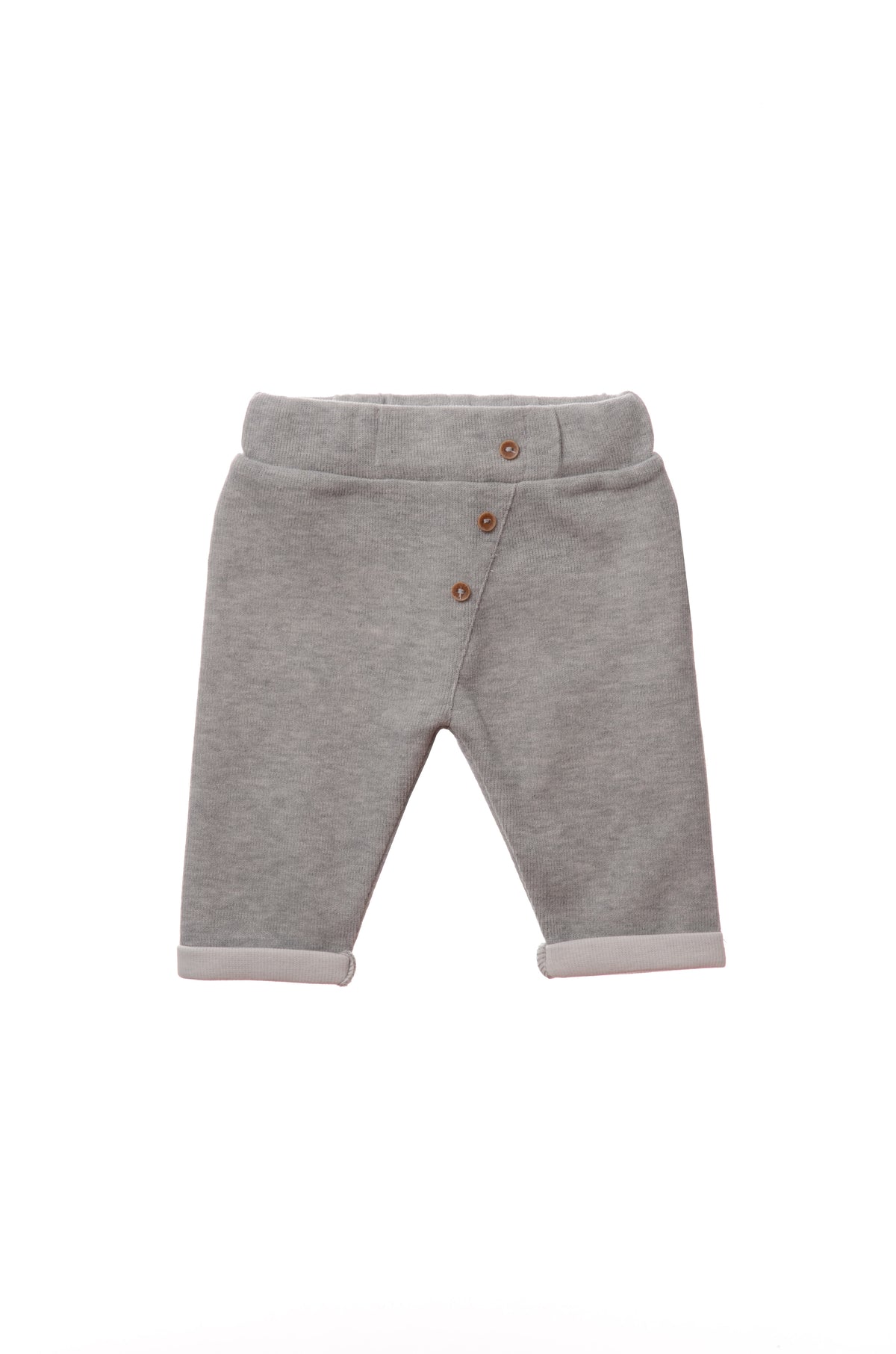 Rib-Strick-Set mit Hose in grau, 5-teilig