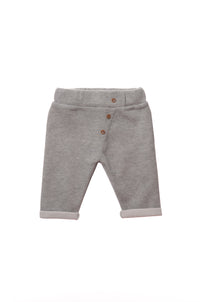 Rib-Strick-Set mit Hose in grau, 5-teilig