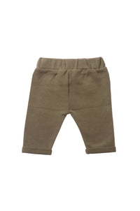 Rib-Strick-Set mit Hose in olive, 5-teilig