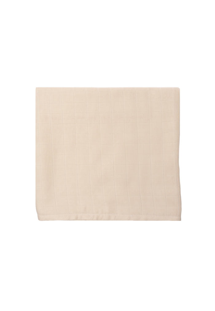 Musselintuch in 120x120cm aus Bambus Viskose und Baumwolle in beige