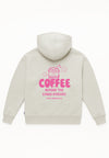 Erwachsenen Hoodie Coffee before Chaos pink