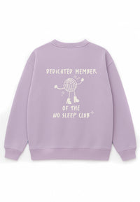 Erwachsenen Sweatshirt No Sleep Club flieder