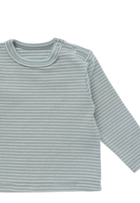 Langarmshirt in schilf-ecru-geringelt Detailfoto