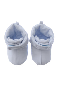 Draufsicht des wattierten Babyschuhs.