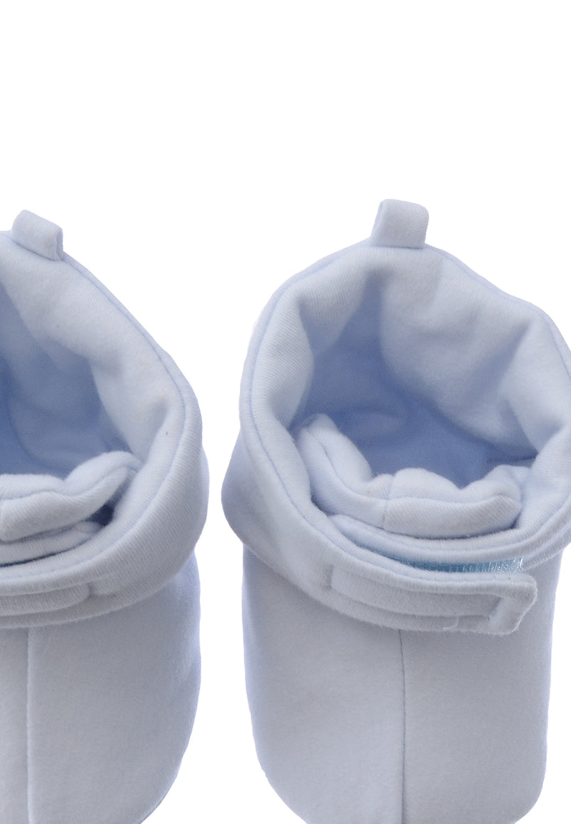 Detailansicht des Babyschuhs.