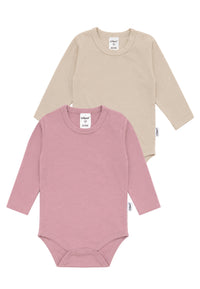 Liliput 2er-Pack Shirtbody Langarm Beige & Rosenholz