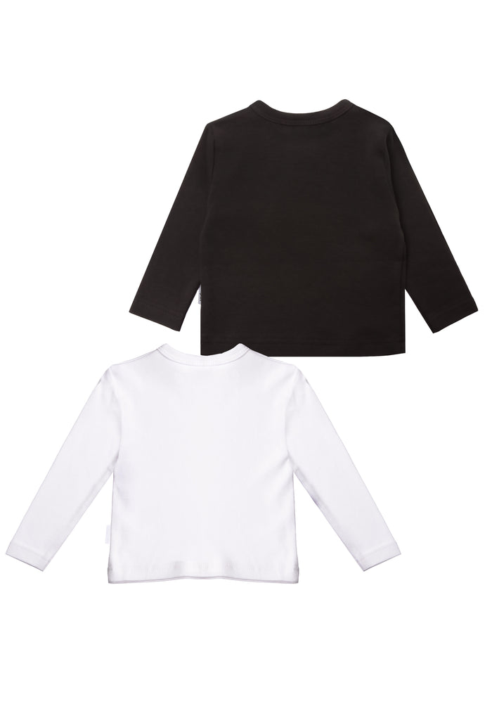 rückseite Langarmshirts in weiß und anthrazit 