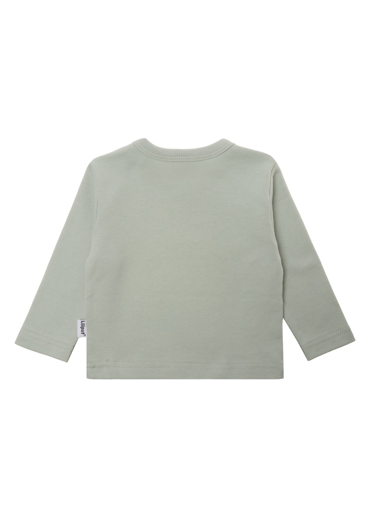 2er-Pack Langarmshirts in weiß und schilf mit Dino Print