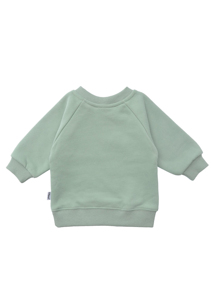 Sweatshirt in schilf mit Print "Biene"