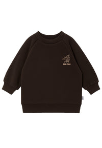 Sweatshirt in braun mit Print "Boo Crew"