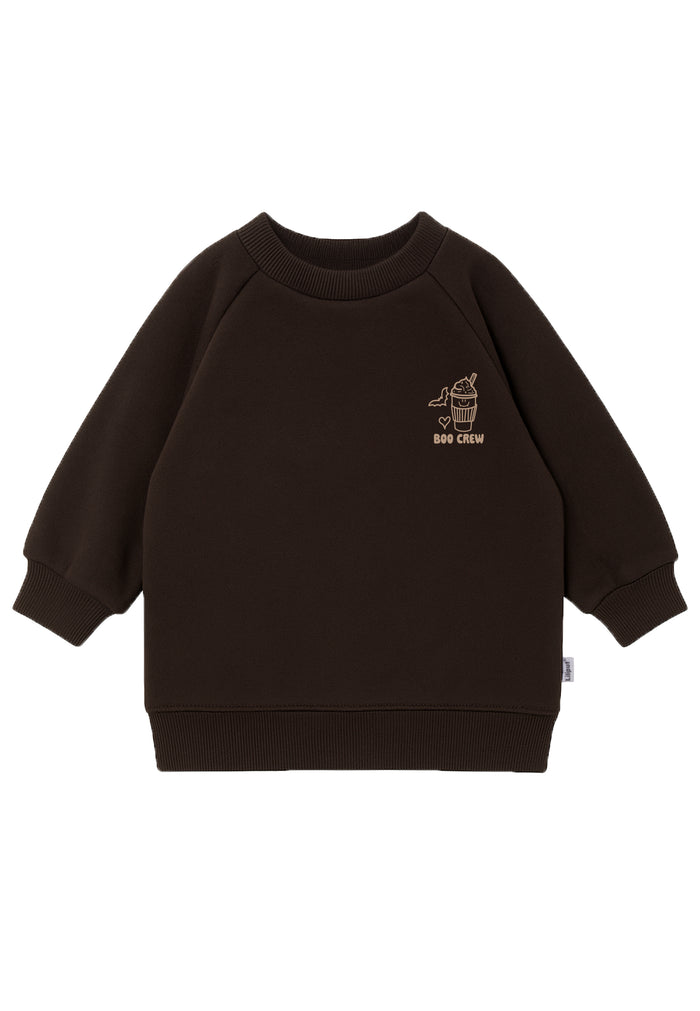 Sweatshirt in braun mit Print "Boo Crew"