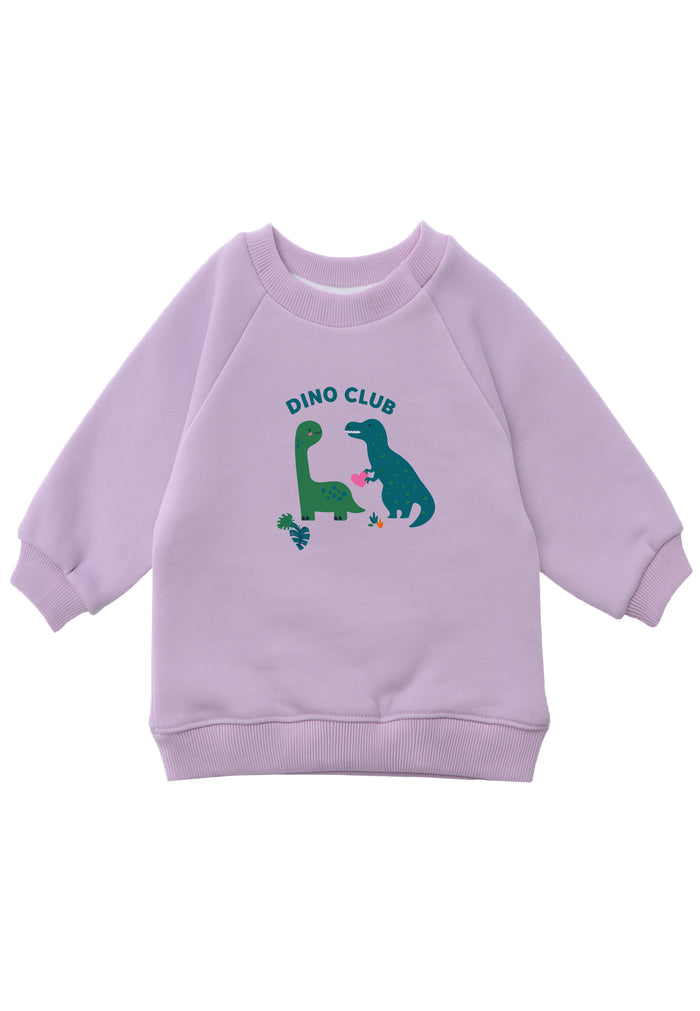 Sweatshirt in flieder mit Print "Dino Club"