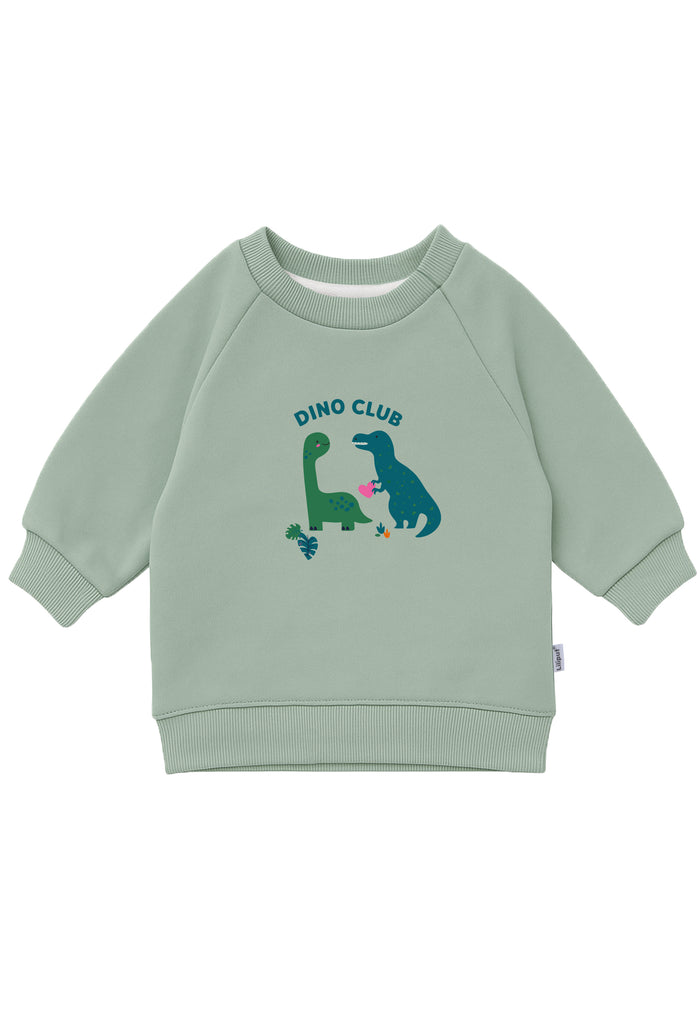 Sweatshirt in schilf mit Print "Dino Club"