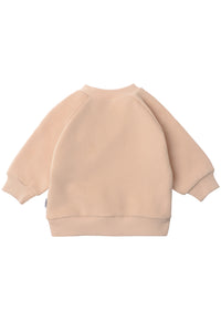 Sweatshirt in beige mit Print "Gourmet Club Eis"