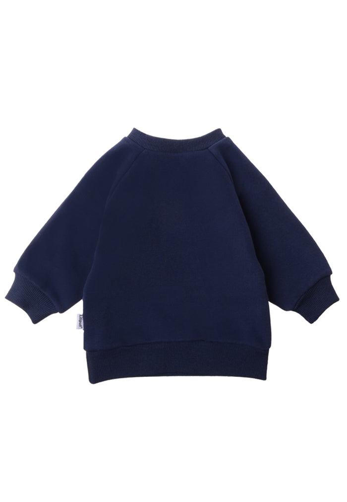 Sweatshirt in marine mit Print "Kita Kiddo"
