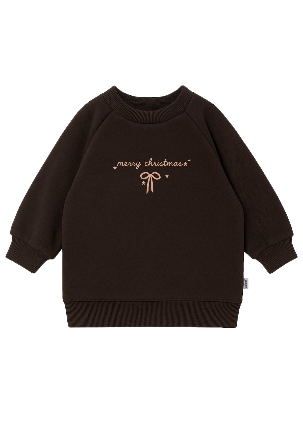 Sweatshirt in braun "Merry Christmas"