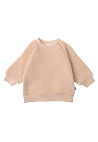 vorderseite von dem Sweatshirt in beige