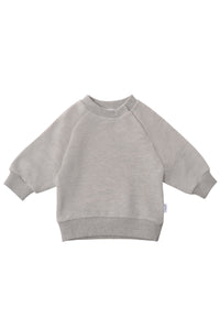 vorderseite von dem Sweatshirt in graumelange