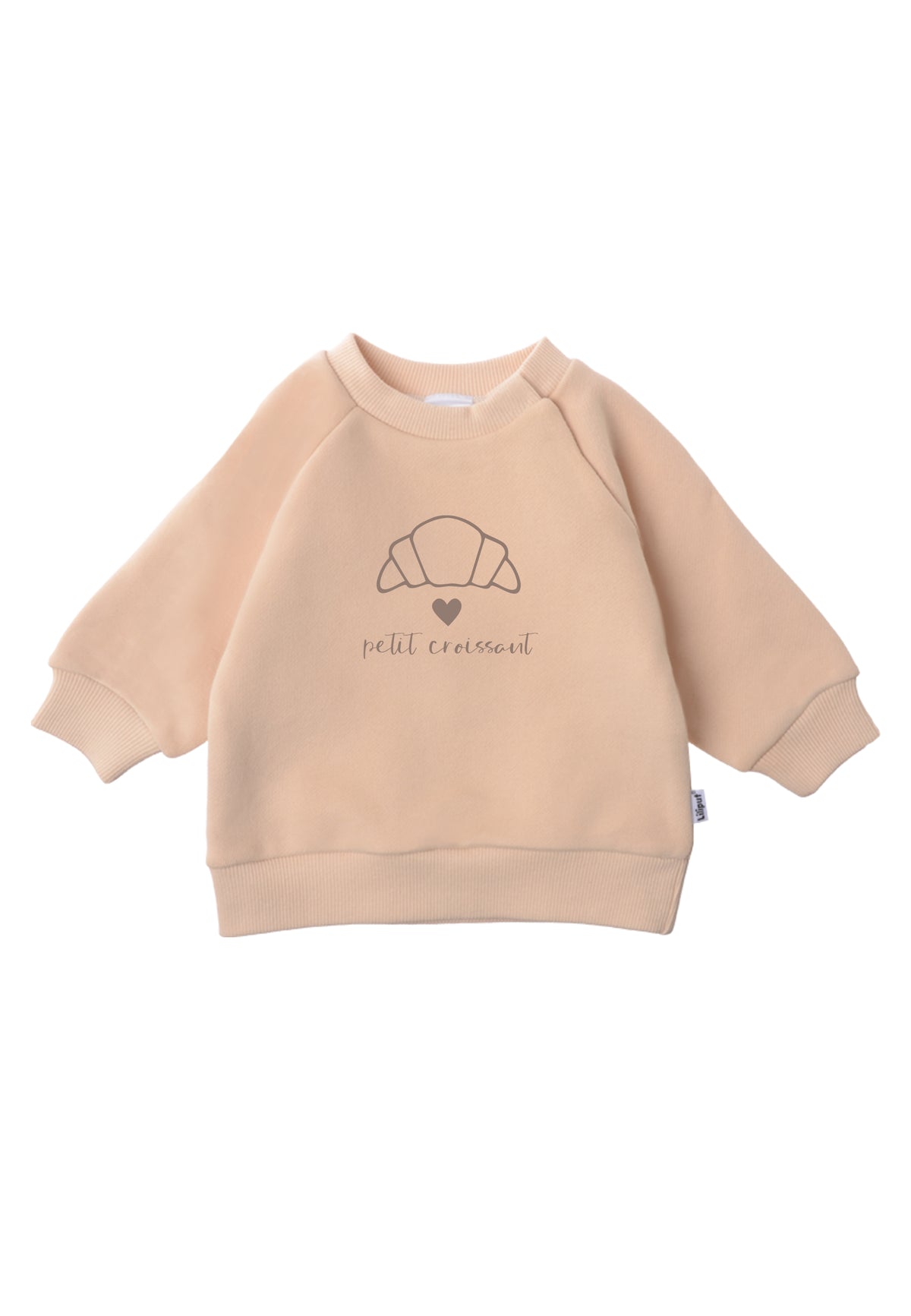 Sweatshirt in beige mit petit croissant Print in braun