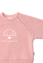Sweatshirt in dusty pink mit Print "petit croissant"