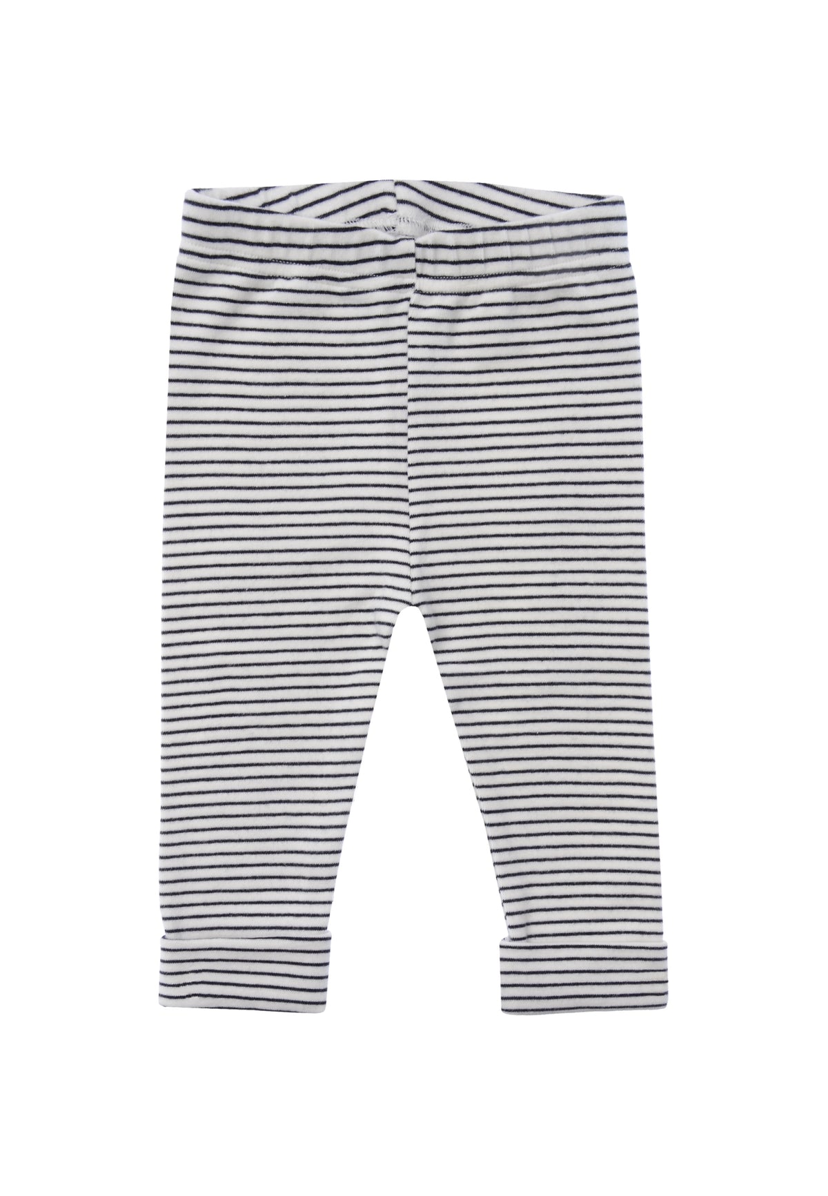 Schwarz gestreifte Leggings in der Farbe ecru