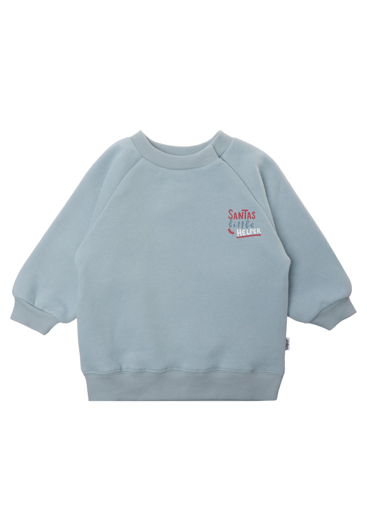 Sweatshirt in hellblau "Santas little helper" 