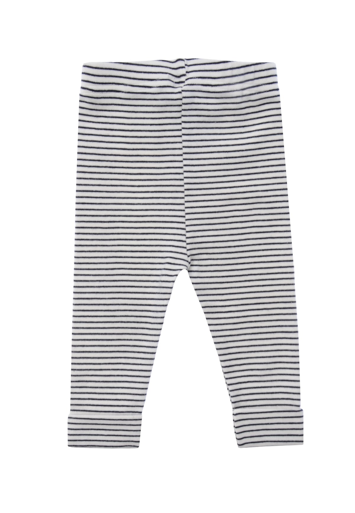 Rückansicht der gestreiften Leggings.